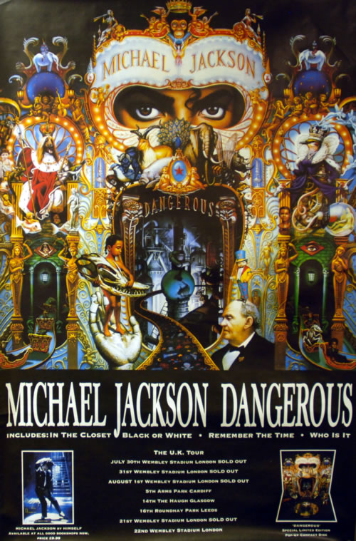Michael Jackson Dangerous - Album & Uk Tour UK Promo Poster 60 X